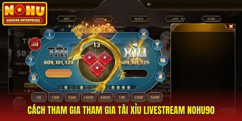 Cách tham gia tham gia Tài Xỉu Livestream Nohu90