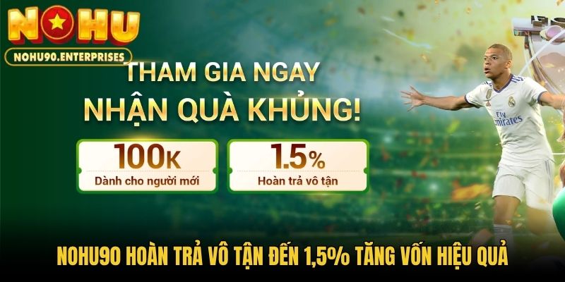 Nohu90 Hoàn Trả Vô Tận Đến 1.5% Tăng Vốn Hiệu Quả